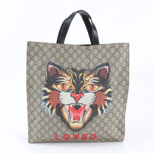 GUCCI Black Leather Tote Bag